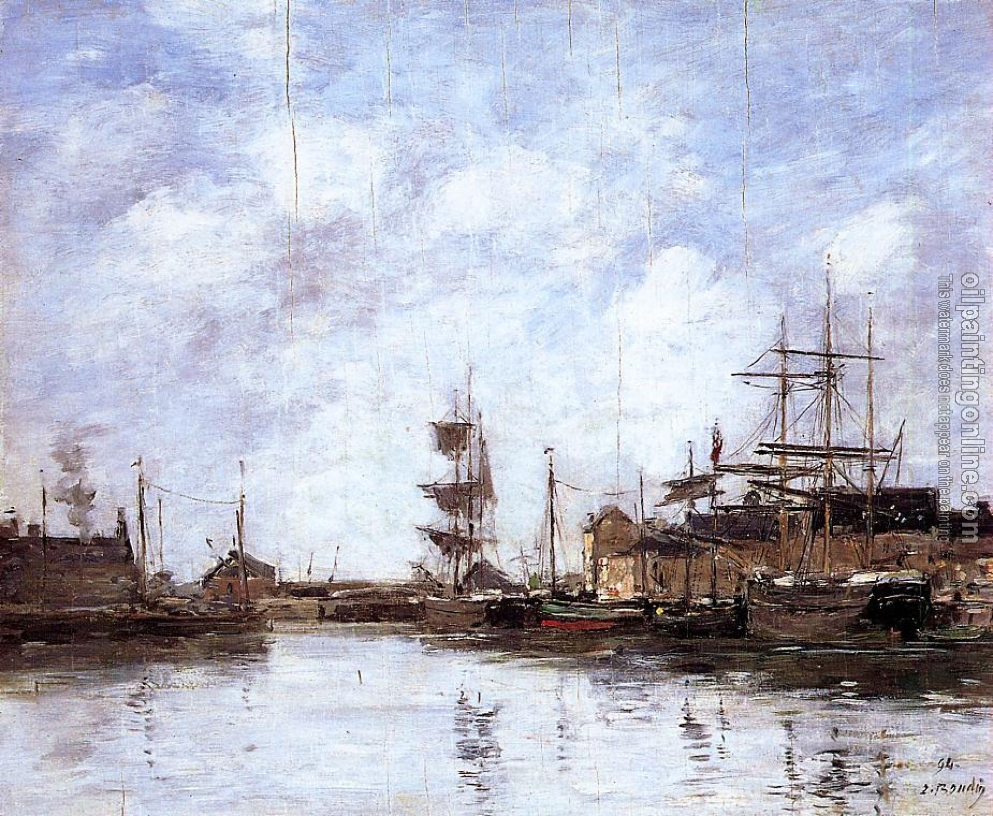 Boudin, Eugene - Fecamp, the Inner Harbor